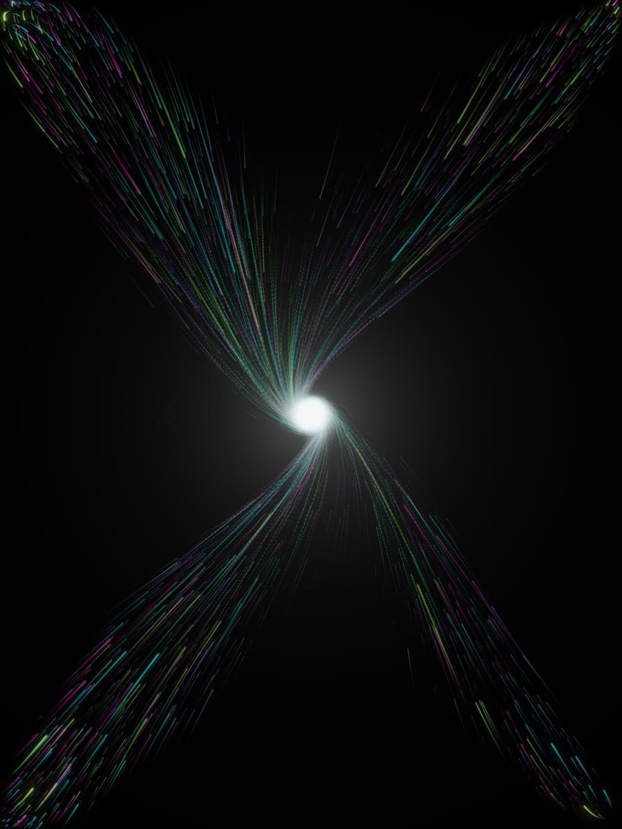 The neon field charging around the tip